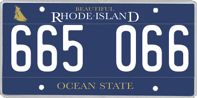 RI license plate 665066