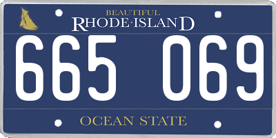 RI license plate 665069