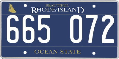 RI license plate 665072