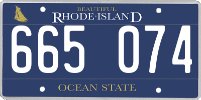 RI license plate 665074