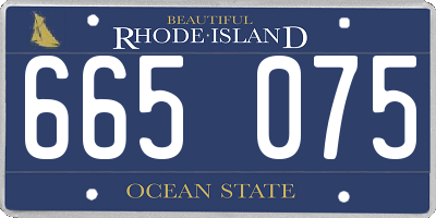 RI license plate 665075