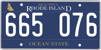 RI license plate 665076