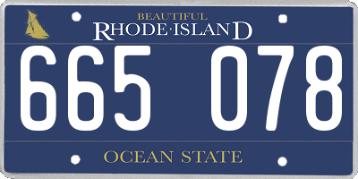 RI license plate 665078