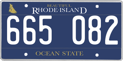 RI license plate 665082