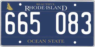 RI license plate 665083