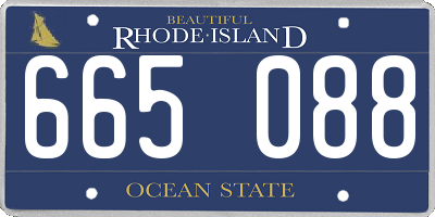RI license plate 665088