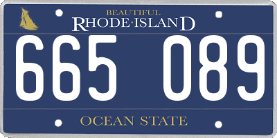 RI license plate 665089