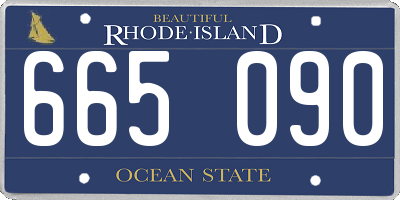 RI license plate 665090
