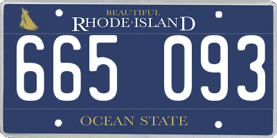 RI license plate 665093