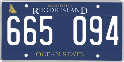 RI license plate 665094