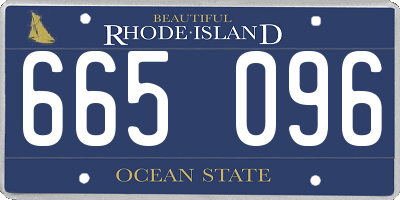 RI license plate 665096