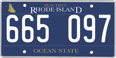 RI license plate 665097