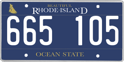 RI license plate 665105