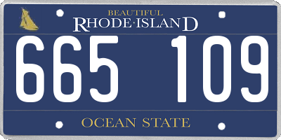 RI license plate 665109