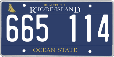 RI license plate 665114