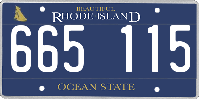 RI license plate 665115