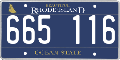 RI license plate 665116