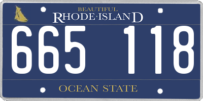 RI license plate 665118
