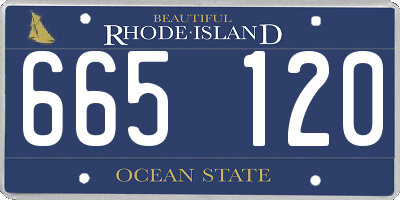 RI license plate 665120