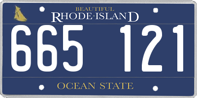 RI license plate 665121