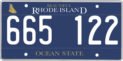 RI license plate 665122