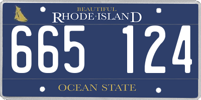 RI license plate 665124