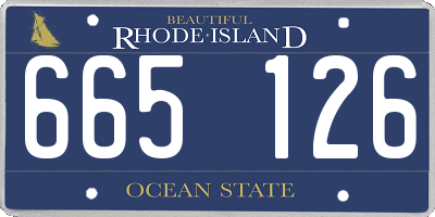 RI license plate 665126