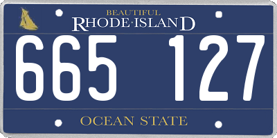 RI license plate 665127