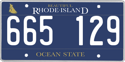 RI license plate 665129
