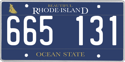 RI license plate 665131
