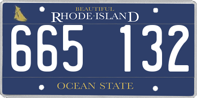 RI license plate 665132