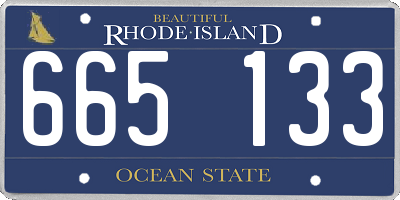 RI license plate 665133