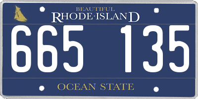 RI license plate 665135