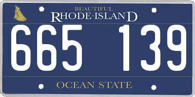 RI license plate 665139