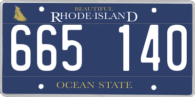 RI license plate 665140