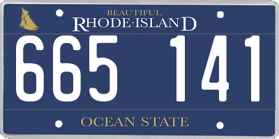 RI license plate 665141