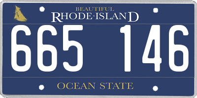 RI license plate 665146