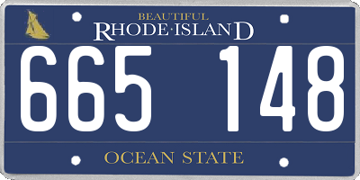 RI license plate 665148