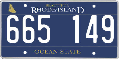 RI license plate 665149
