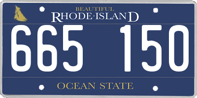 RI license plate 665150