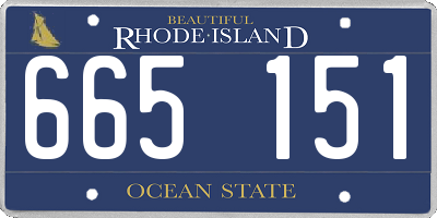 RI license plate 665151
