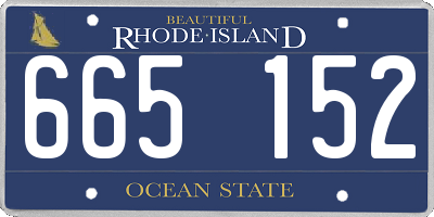 RI license plate 665152