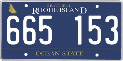 RI license plate 665153