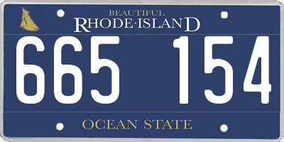 RI license plate 665154