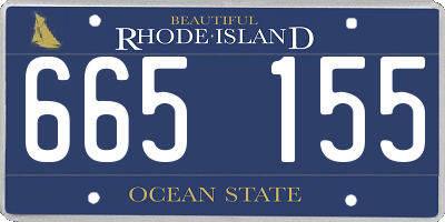 RI license plate 665155