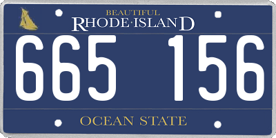 RI license plate 665156