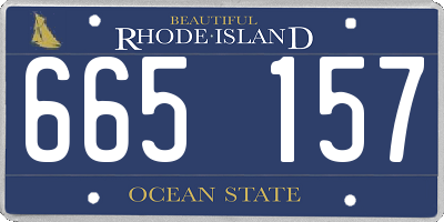 RI license plate 665157