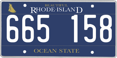 RI license plate 665158