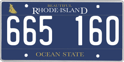 RI license plate 665160