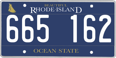 RI license plate 665162